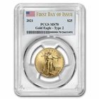 2021 1/2 oz American Gold Eagle (Type 2) MS-70 PCGS (FDI)