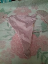 Vintage Victoria's Secret Silky Satin V-String Thong Panties, Small