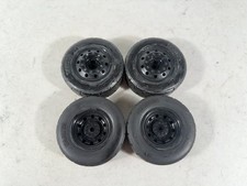 4x Used Tamiya Tt-01 110 4x4 Rc Touring Car Tires Wheels Euro Truck Semi Racing