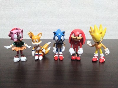 Sega Sonic Tails Knuckles Super Sonic Amy Figurenset 5 Typen Authentisch