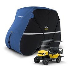 Golf Cart Cover 420D Waterproof Fit for 2 2/4 Passenger Cart -L Blue