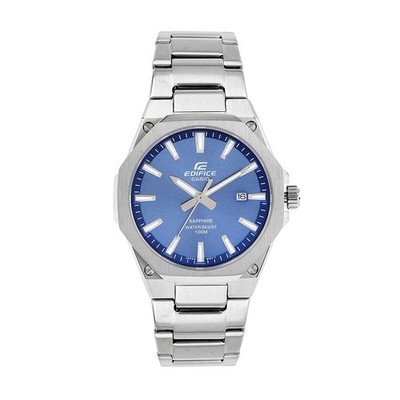 Casio Edifice EFR-S108D-2AVUDF Blue Analog Dial Silver Stainless Steel Band