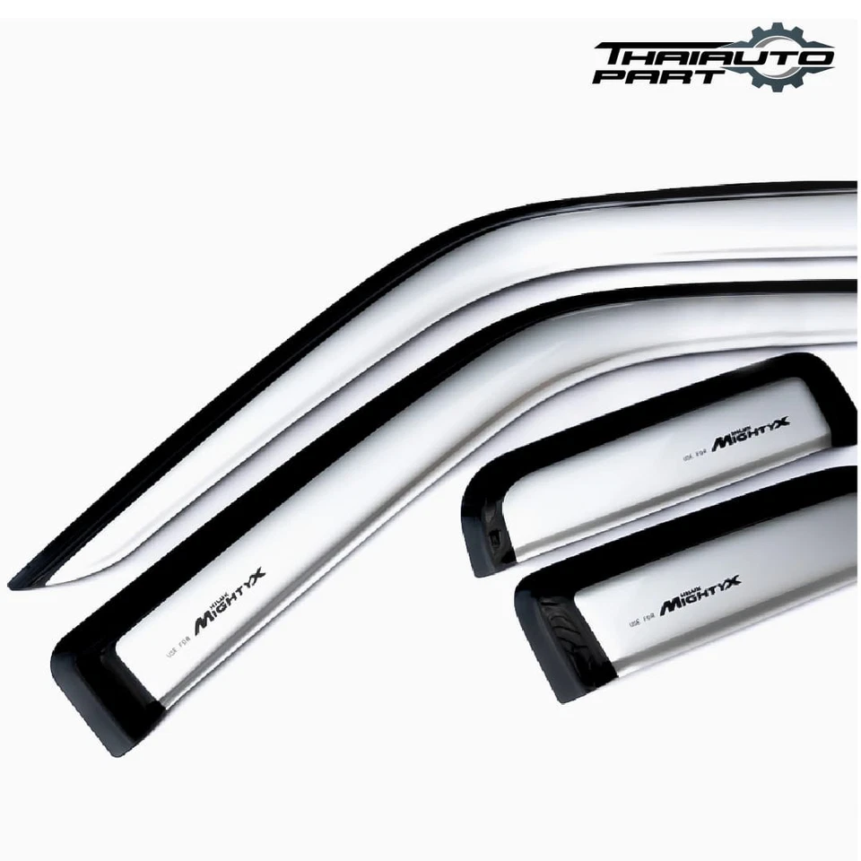 Protector de ventana para visera de lluvia protector de aire plateado para camioneta Toyota Hilux Mk3 1989-1997 Foto 2 de 4