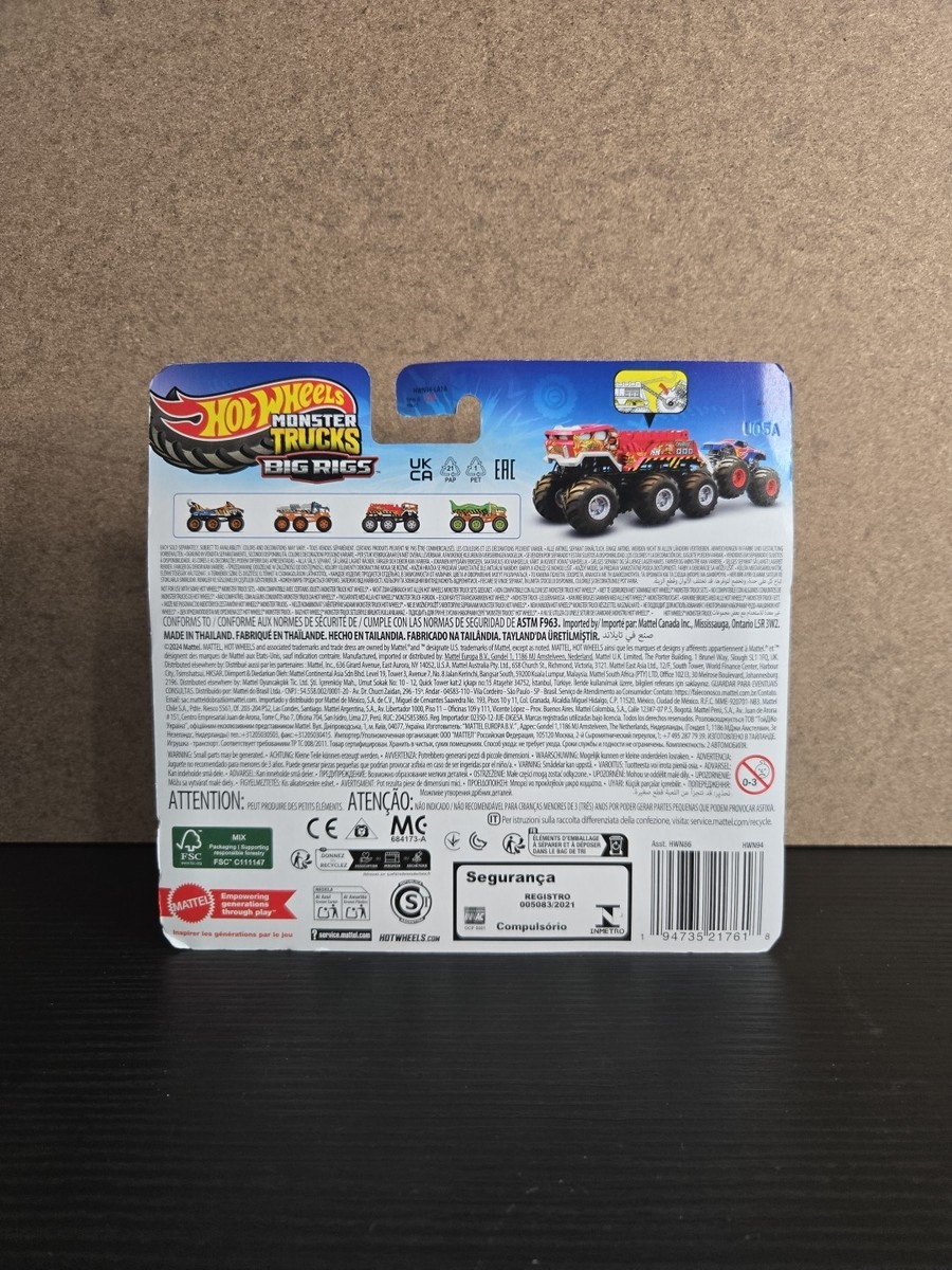 2024 Hot Wheels Monster Trucks Big Rigs 5 Alarm Monster Truck 6