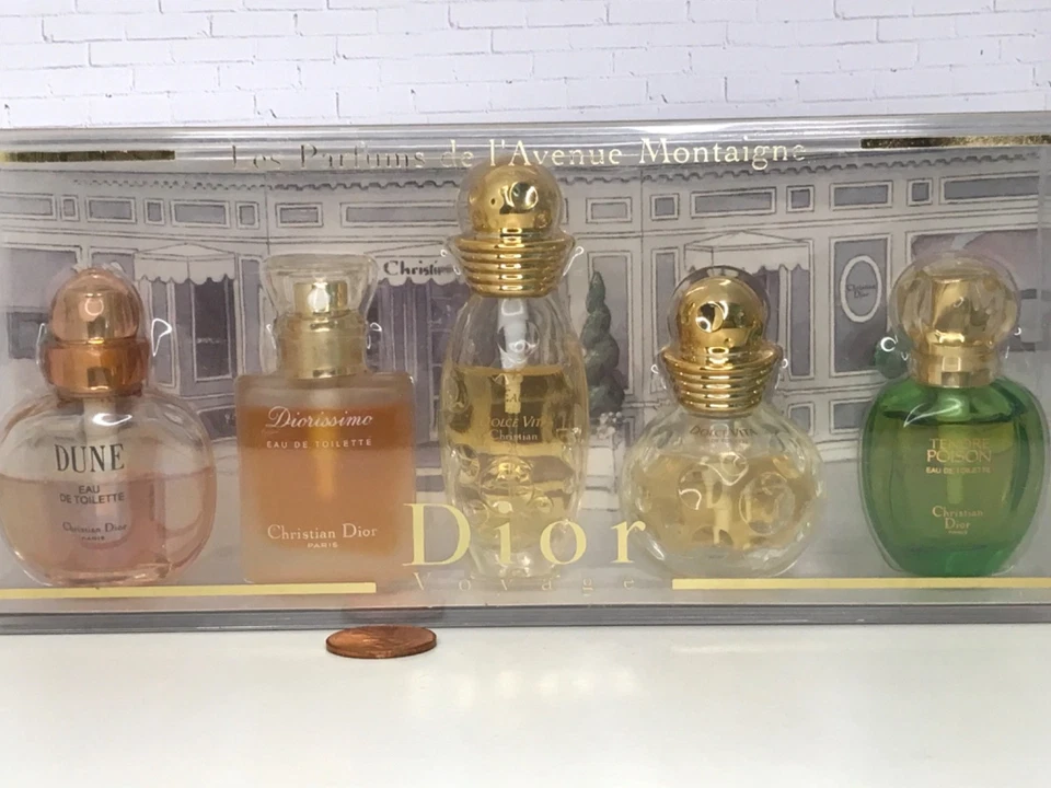 De colección Christian Dior MINI Perfumes Spray Set 5 piezas Tendre Poison, Diorissimo, Dune Foto 2 de 4