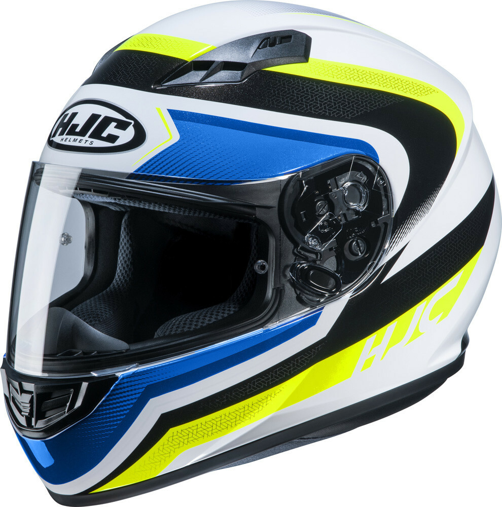 CASCO HELMET CAPACETE INTEGRALE HJC CS 15 RAKO MC24 BIANCO GIALLO BLU TG S