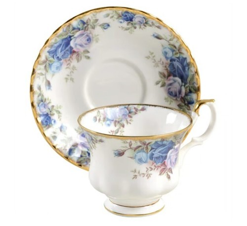 Mint ROYAL ALBERT Bone China MOONLIGHT ROSE Coffee Tea CUP SAUCER Floral FLOWER - Picture 4 of 4
