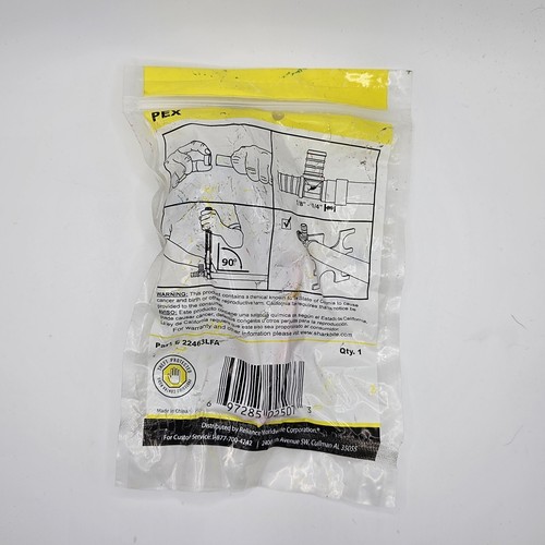 Válvula de bola SharkBite 1" PEX mango naranja 22463LFA hardware plomería - Imagen 2 de 3