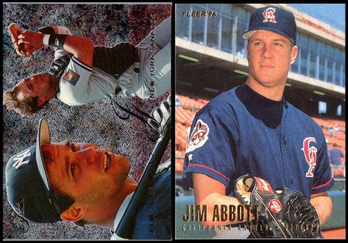 Fleer Jim Abbott (2) Card Lot - RARE TREASURE