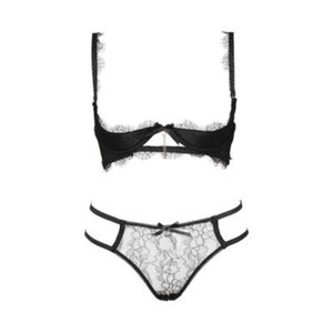 black lace underwear set