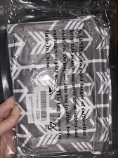 Nursing Pillow Cover Minky Soft Gray White Arrow Pattern Breastfeeding Fit Boppy