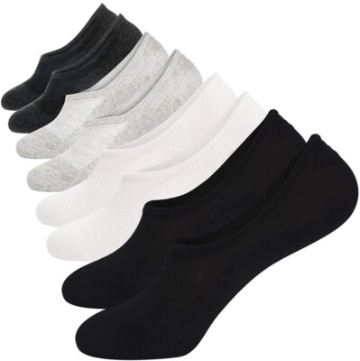 HERREN GEISTERSOCKEN 40-46 MIT RUTSCHFESTER FERSE MIT SILIKONSTREIFEN