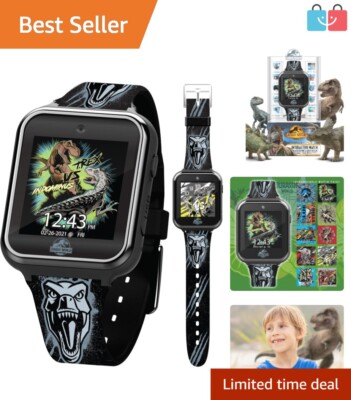 Jurassic World Kids Smart Watch with Camera & 10 Dino-Themed Faces   Waterproof