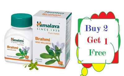 Brahmi Tablet | Buy 2 Get 1 Free | Cognitive Support Free Shipping 60 tabs each