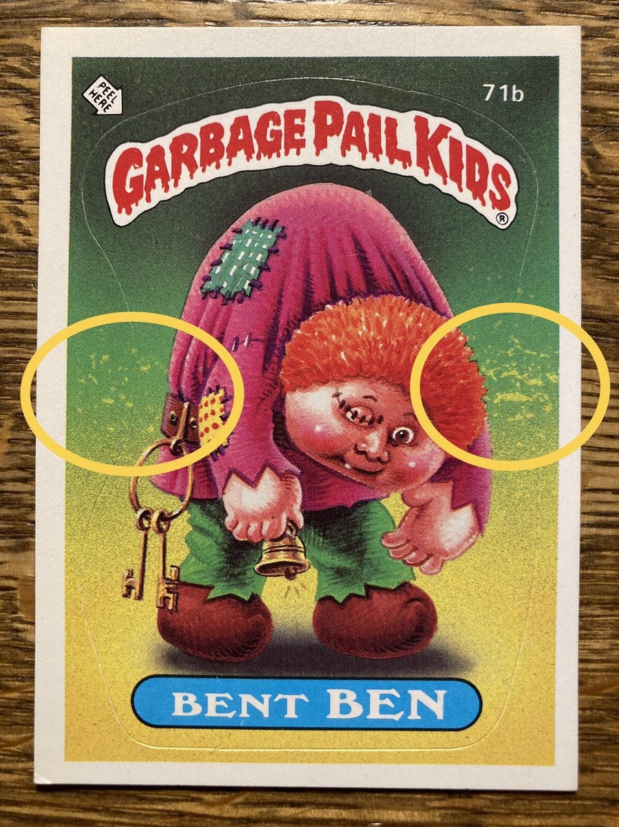 2020 TOPPS GPK Tomb Raider #17 ゴールドフォイル 1985 Topps Garbage Pail Kids GPK OS2 BENT BEN 71b GOLD DUST PRINT