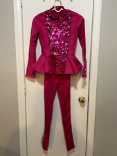 Weissman Formation Pink Two Piece Dance Costume Girl's Large
