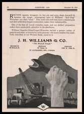 1920 J. H. Williams & Co. "Bull Dog" Wrenches Buffalo New York Vintage Print Ad