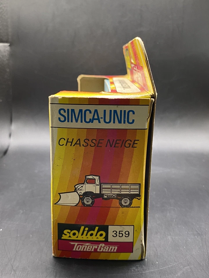 Solido Toner Gam #359 Simca Unic Chasse Neige Original Box Vintage Missing Film - Image 3 of 4