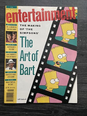 Entertainment Weekly Magazine #14 1990 The Making of the Simpsons Art Of Bart