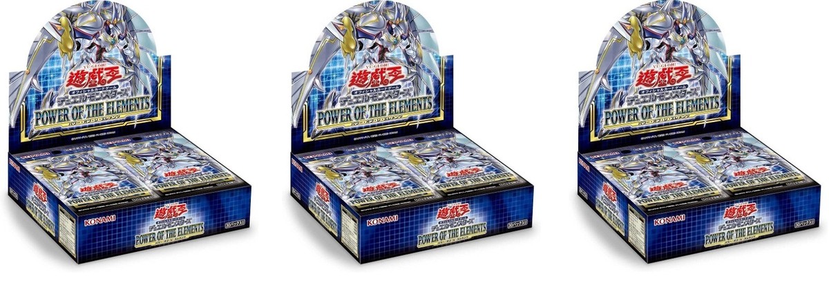 遊戯王 - 遊戯王　POWER OF THE ELEMENTS BOX 3BOX 3 Box Yugioh Booster Box POWER OF THE ELEMENTS Japanese