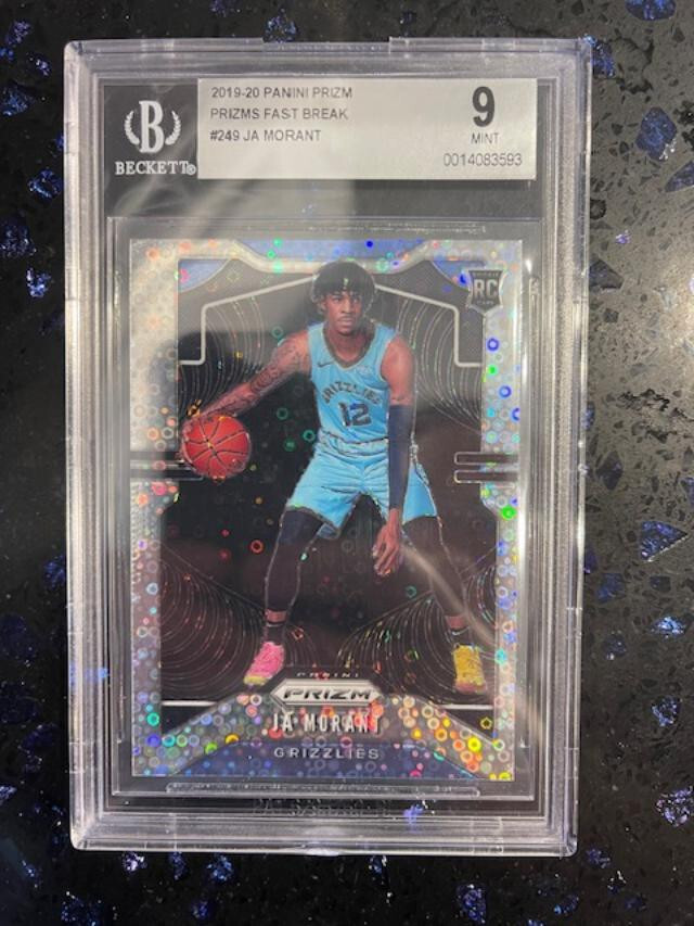 2019-20 Prizm Ja Morant Fast Break Disco Prizm Rookie RC #249 🔥 BGS 9