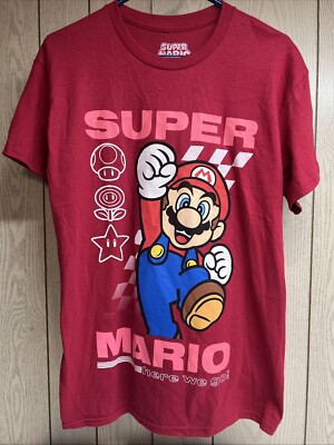 Super Mario Nintendo T-Shirt Red Graphic Tee - Medium EUC | eBay