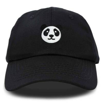 DALIX Panda Face On A Hat Mens Womens Embroidered Baseball Cap