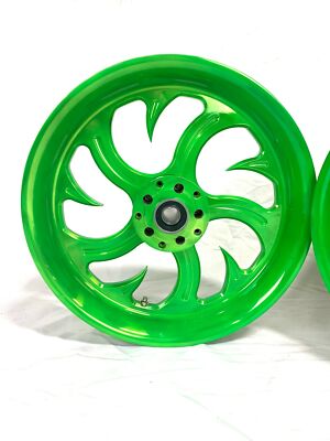 rin♡ NINJA 300 FAT TIRE LOLLYPOP LIME SHARK TOOTH WHEELS 06-11 KAWASAKI