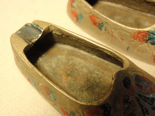 Lot of 3 Metal Shoe Ashtrays: 2 Marked ORA Israel - Picture 3 of 6