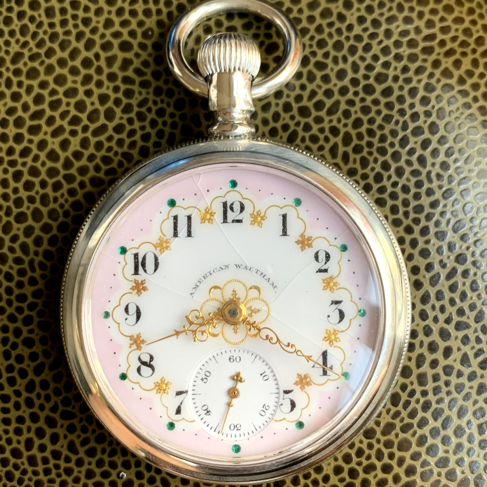 1894 Waltham Grade No. 20 16S 7J - Fancy Multicolor Dial Pocket Watch