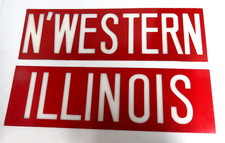 Vintage Chicago Street Signs Plastic - Northwestern and Illinois 25" x 8"
