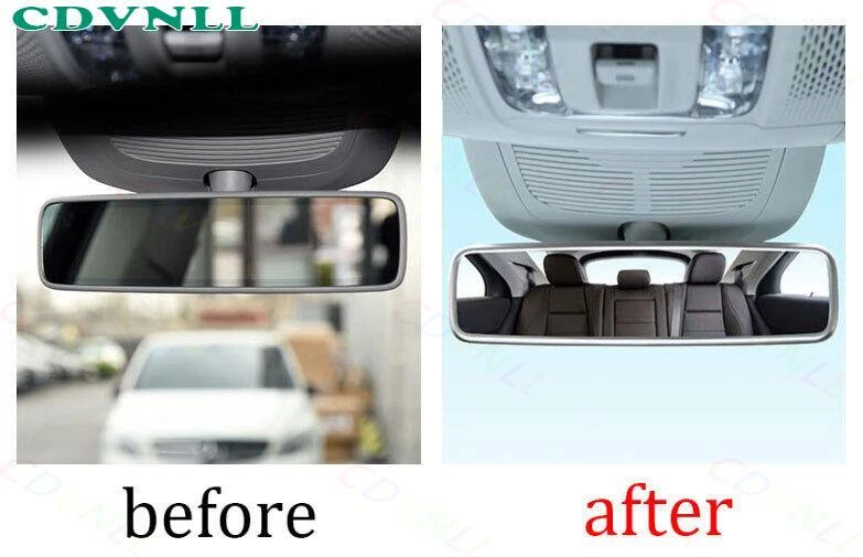 Marco de espejo retrovisor de consola media plateado mate apto para Benz Clase G 2019-2022 Foto 3 de 4