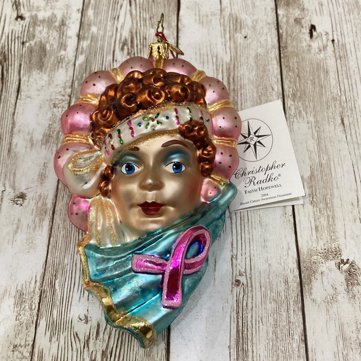 【misen2014 さま】ornament ❀ まん丸キュートな ヒヨコさん Vintage Radko Faith Hopewell 2004 Christmas Ornament w/ Original