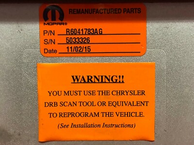 REFLASHED VIN NO SKIM 01 JEEP GRAND CHEROKEE 4.0L ECM ECU PCM