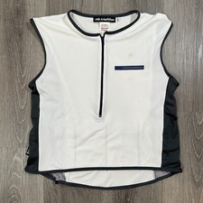 Womens White Tri Tank Triathlon Cycling Run Jersey Top Size Small RNH Clothing