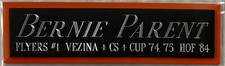 BERNIE PARENT PHILADELPHIA FLYERS NAMEPLATE FOR AUTOGRAPHED SIGNED HOCKEY JERSEY