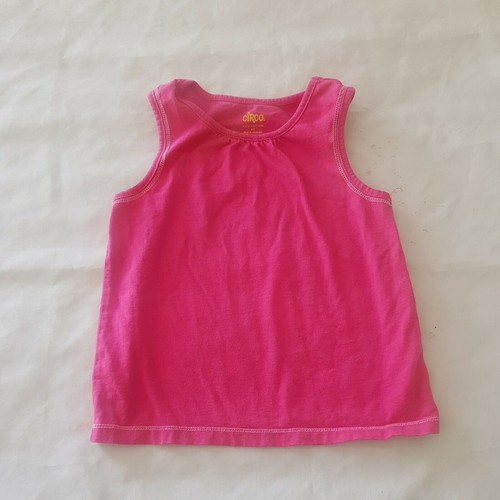 Circo Pink Tank Top Blouse Size 4t Pleated Sleeveless 100% Cotton Girls Solid - Picture 3 of 12
