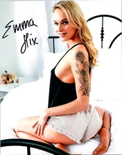 Emma Hix Super Sexy Hot Autographed Signed 8x10 Photo Adult Model COA Proof 101