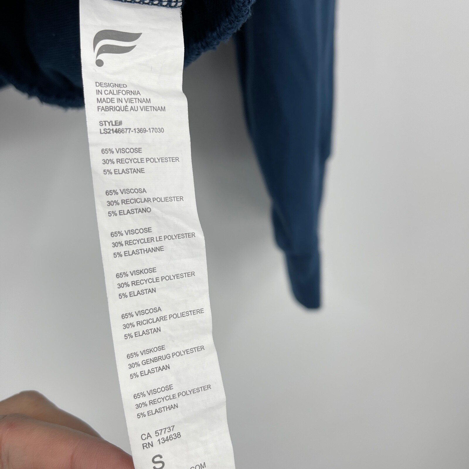 FABLETICS Long Sleeve Performance Top Blue Stretc… - image 5