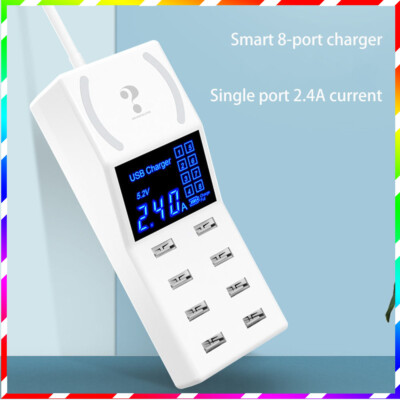 Smart USB Multi-port charger +8USB+ non-slip pad hub Safe and fast charger 5V/8A