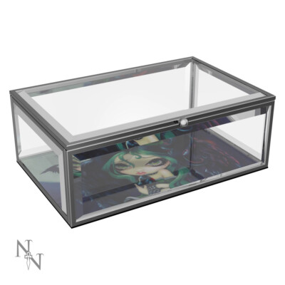 Jasmine Becket Griffith Glas Schmuckkästchen SITZ & NICHTS MEHR verpackt