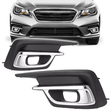 Pair Fog Light Lamp Covers Bezels For Subaru Legacy 2018-2019 Left + Right Side