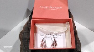 Retired James Avery Open Angel 925 Sterling Silver Hook Earrings Discontinued