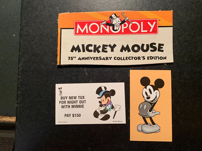 Monopoly Mickey Mouse NIGHT OUT WITH MINNIE 2004 | eBay