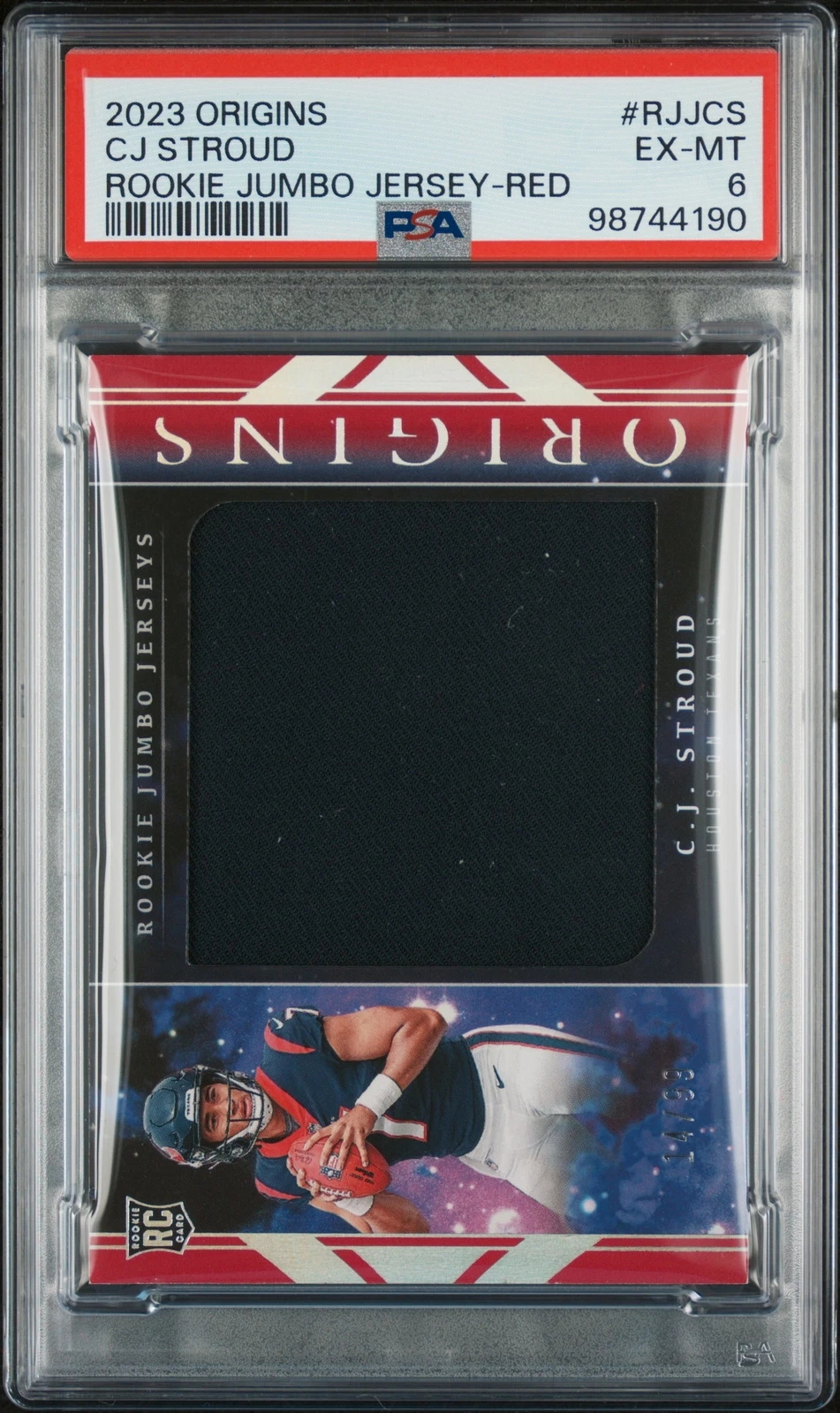 CJ Stroud Panini Origins Rookie Jumbo Jersey #RJJCS Red