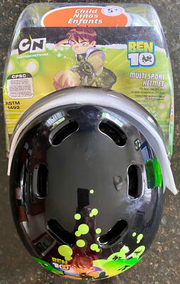 ben 10 bike helmet knee elbow pads MULTI SPORT HELMET Knee & Elbow Pads Child 5+ BEN 10 Cartoon Network SEALED  2007