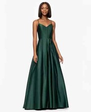  239 Blondie Nites Juniors' Corset Full-Skirt Gown, Hunter, 5