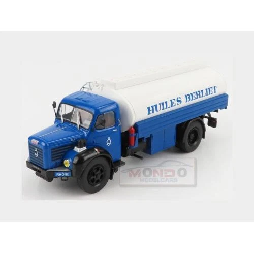 1:43 EDICOLA Berliet Glr8M2 Tanker Truck Huiles Berliet 1960 Blue White G111A039 - Immagine 2 di 2