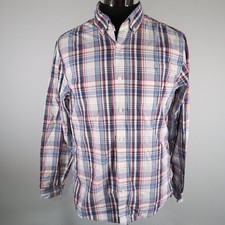 Eddie Bauer Shirt Mens Medium Classic Fit Pocket Button Down Plaid Long Sleeve