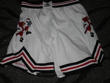 Louisville Cardinals Basketball White Game Used Dunking Bird Throwback Shorts L
